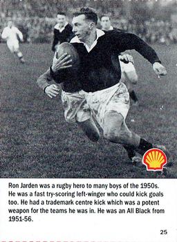 1992 Shell Rugby Greats #25 Ron Jarden Front